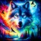 Wolf 5D Diamond Painting Kit for Adults – Full Drill Round Gems DIY Animal Art, Beginner-Friendly 13.8x13.8 Inch Wall Décor & Gift